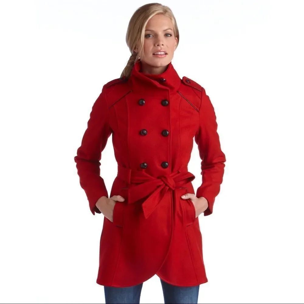 ✨4xHP✨Guess
Double Breasted Lace-Up Coat✨